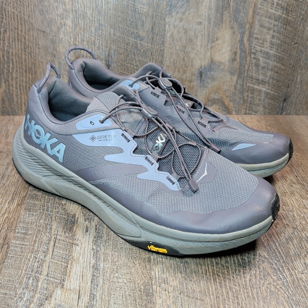 Hoka One Transport GTX Running Sneakers Mens 13 D Dark Grey Gore-Tex Hiking Shoe